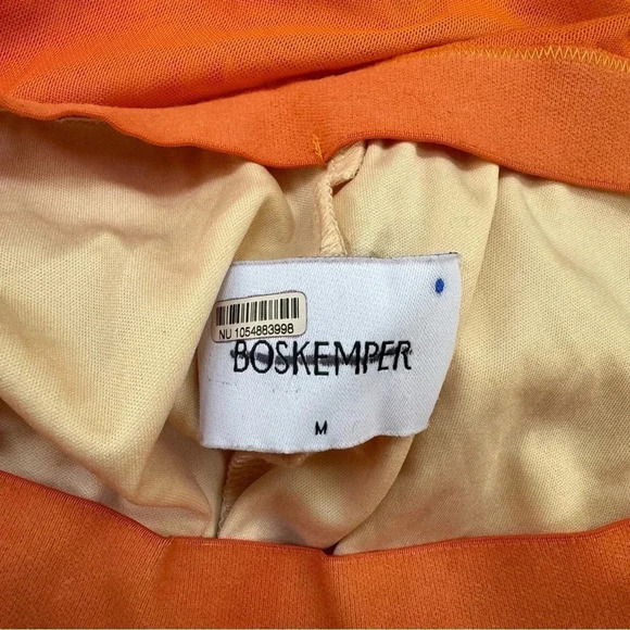 Boskemper Mesh Colorblock Maxi Skirt Sheer Long Ombre Orange - Picture 10 of 15